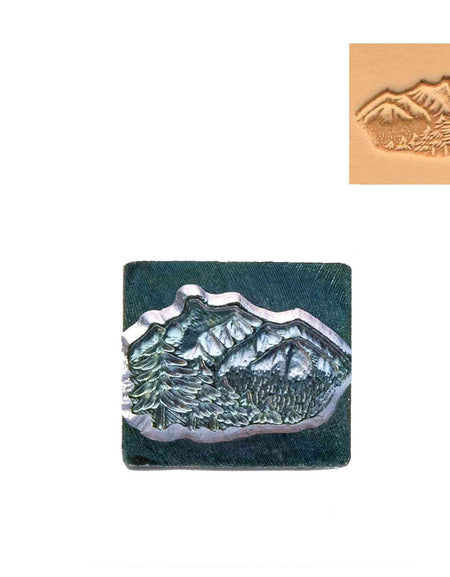 Mountain Scene 3D Embossing Stamp from Identity Leathercraft