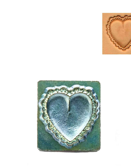 Heart 3D Embossing Stamp from Identity Leathercraft