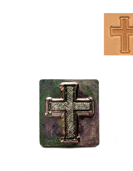 Simple Cross 3D Embossing Stamp from Identity Leathercraft