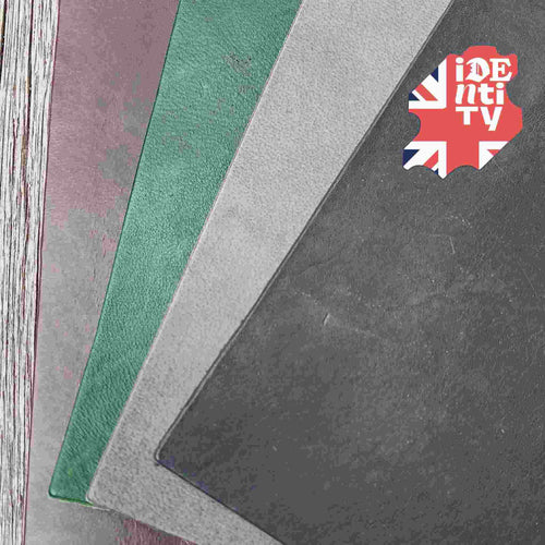 Load image into Gallery viewer, A3 craft cuts of UK made vegetable tanned leather in various colours - limited stock, ideal for knife sheaths, book journals, passport cases and pouches
