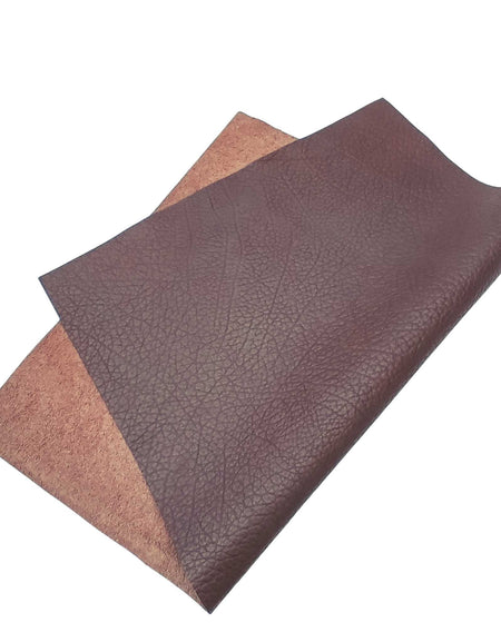 Lightweight Cowhide Leather with Embossed Grain 0.6-0.8mm ideal for craft sewing projects