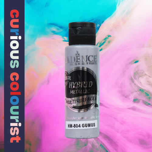 Load image into Gallery viewer, Silver Satin effect metallic paint from Cadence, use for leather craft - make your leather projects pop with the addition of metallic effects, painting on leather to add highlights and shimmer.
