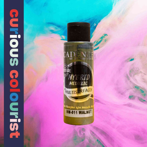 Load image into Gallery viewer, Walnut Satin effect metallic paint from Cadence, use for leather craft - make your leather projects pop with the addition of metallic effects, painting on leather to add highlights and shimmer.
