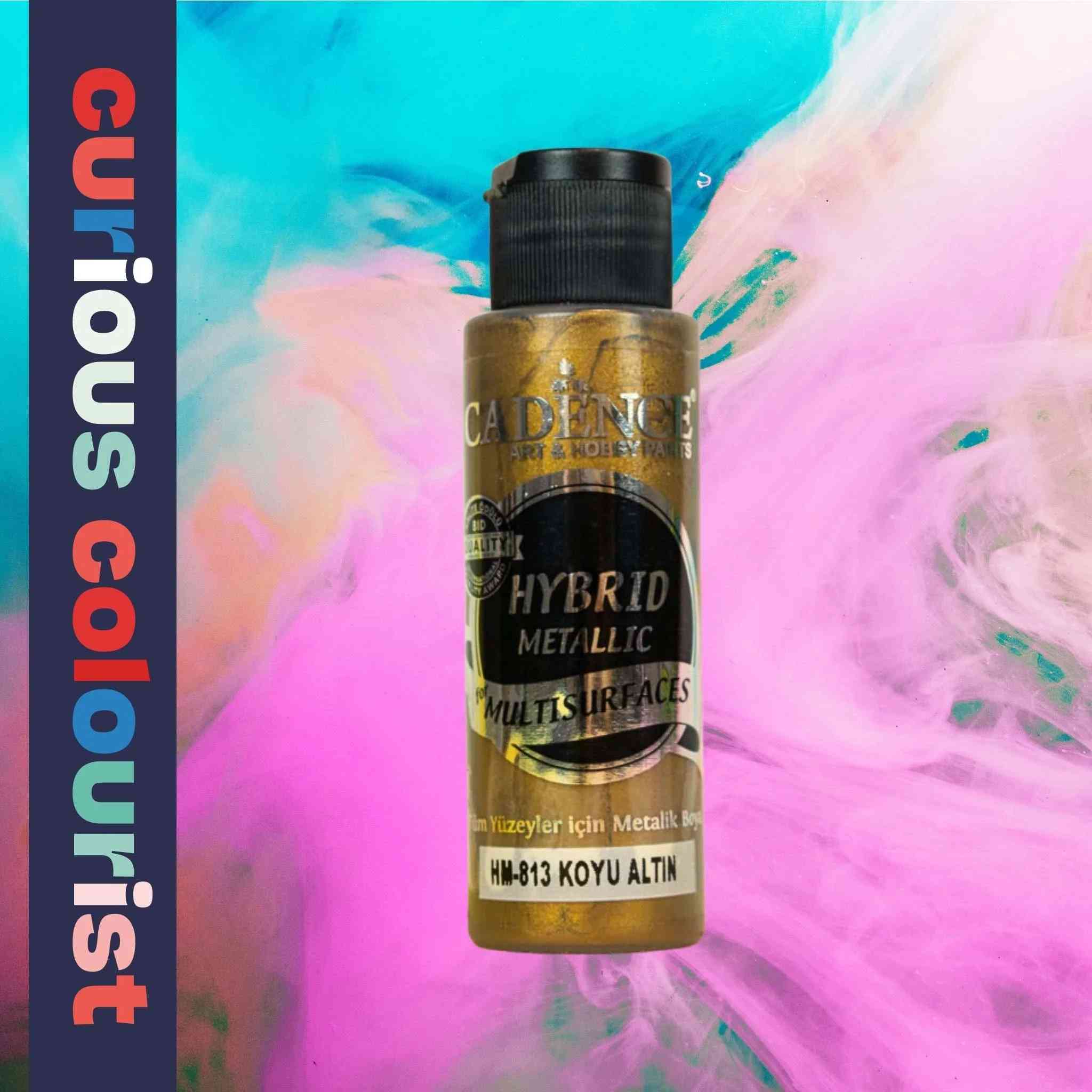 Dark Gold Satin effect metallic paint from Cadence, use for leather craft - make your leather projects pop with the addition of metallic effects, painting on leather to add highlights and shimmer.