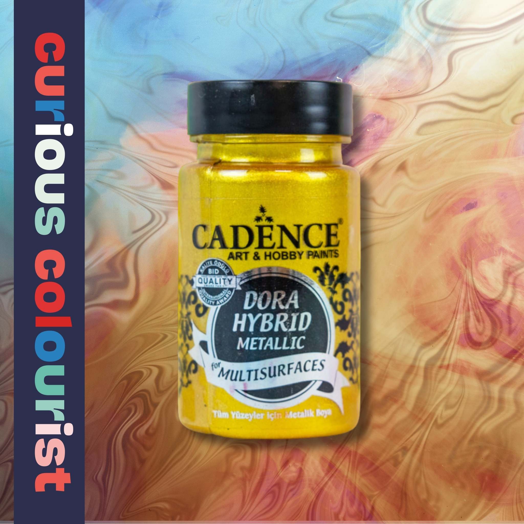Gold two tone metallic paint from Cadence that will give your leather craft projects a glitter and shine - use to as paint effects, re-colour or personalise your leather shoes or bags.