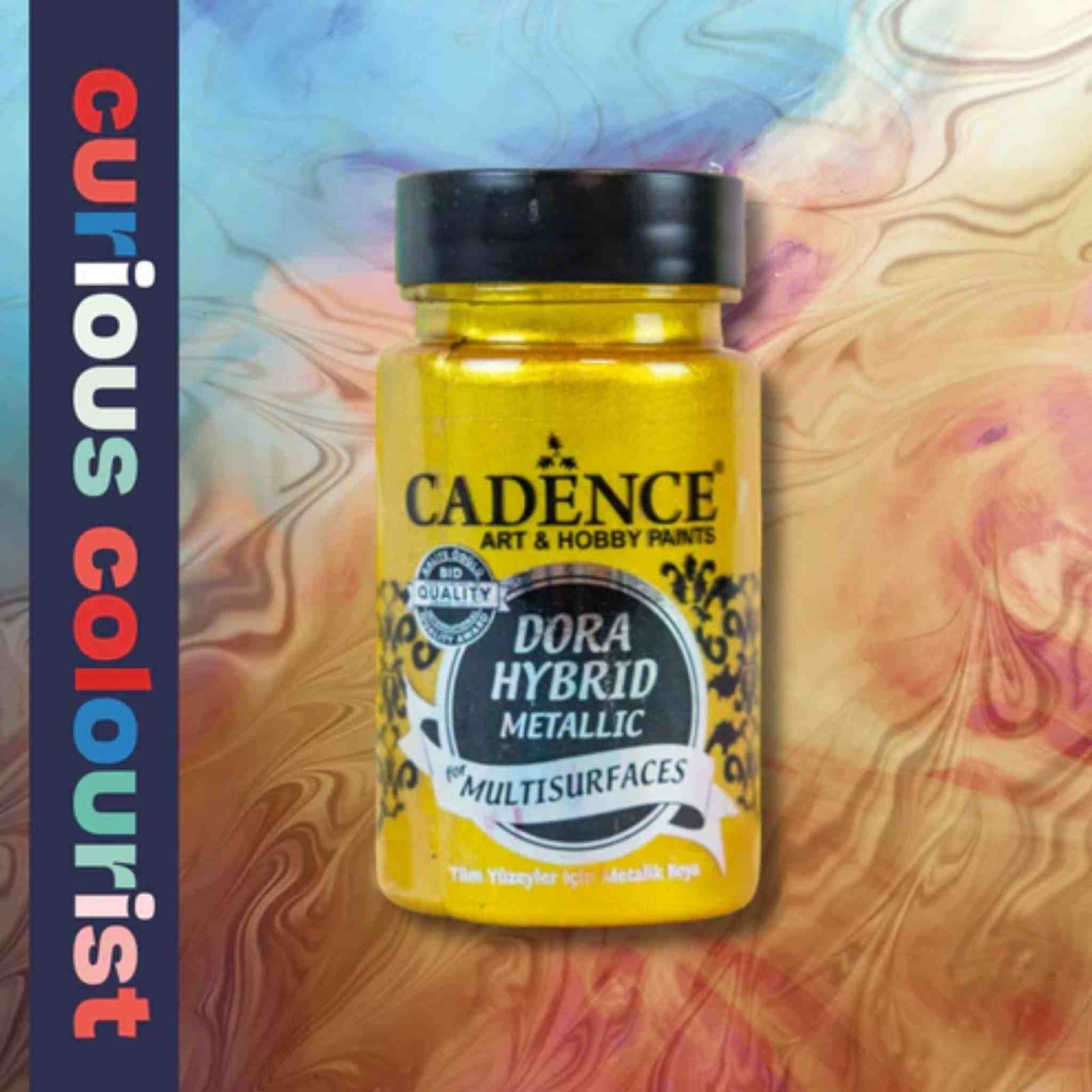 Gold two tone metallic leather paint from Cadence that will give your leather craft projects a glitter and shine - use to as paint effects, re-colour or personalise your leather shoes or bags.