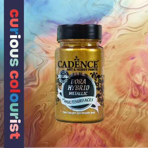 Load image into Gallery viewer, Antique Gold Two tone metallic paint from Cadence that will give your leather craft projects a glitter and shine - use to as paint effects, re-colour or personalise your leather shoes or bags.

