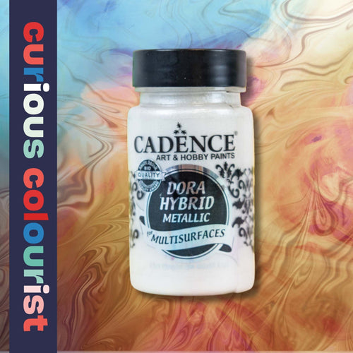 Load image into Gallery viewer, Pearl Two tone metallic paint from Cadence that will give your leather craft projects a glitter and shine - use to as paint effects, re-colour or personalise your leather shoes or bags.
