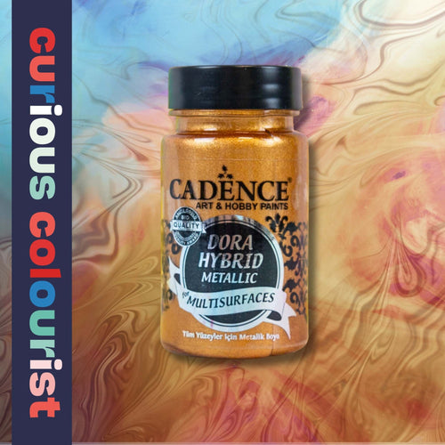 Load image into Gallery viewer, Bronze Two tone metallic paint from Cadence that will give your leather craft projects a glitter and shine - use to as paint effects, re-colour or personalise your leather shoes or bags.
