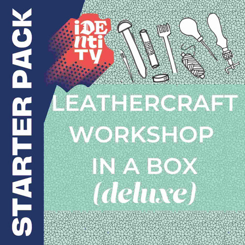 Load image into Gallery viewer, Purchase a deluxe leathercraft starter pack with everything you need to get started making leathercraft projects, gift idea for beginners
