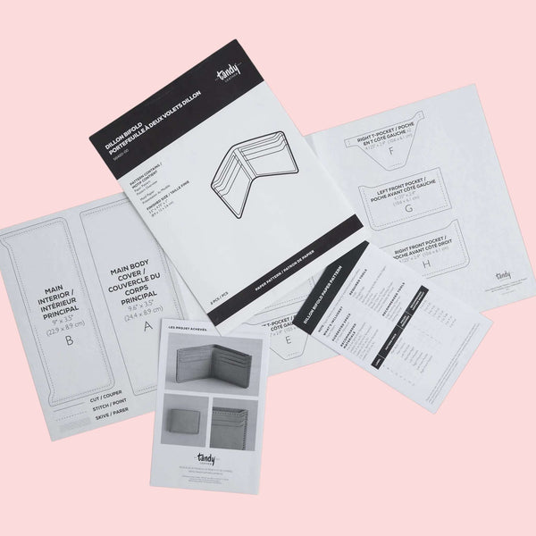 Make your own leather bifold wallet with this paper pattern template from Tandy Leather, including materials list and an overview illustrating the making process.