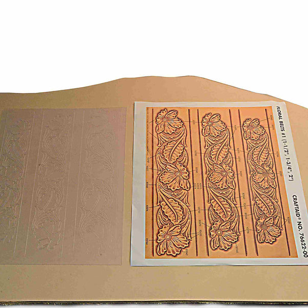 Craftaid floral belt border. An embossing sheet to help create motifs on belts, straps and borders.