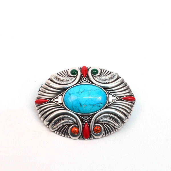 Four Feathers Trophy Buckle from Identity Leathercraft