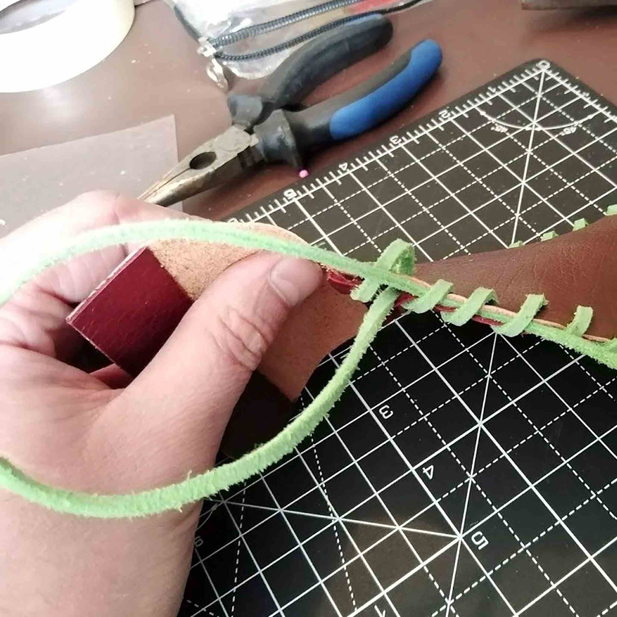 Green Suede Lace from Identity Leathercraft