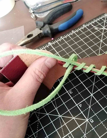 Green Suede Lace from Identity Leathercraft