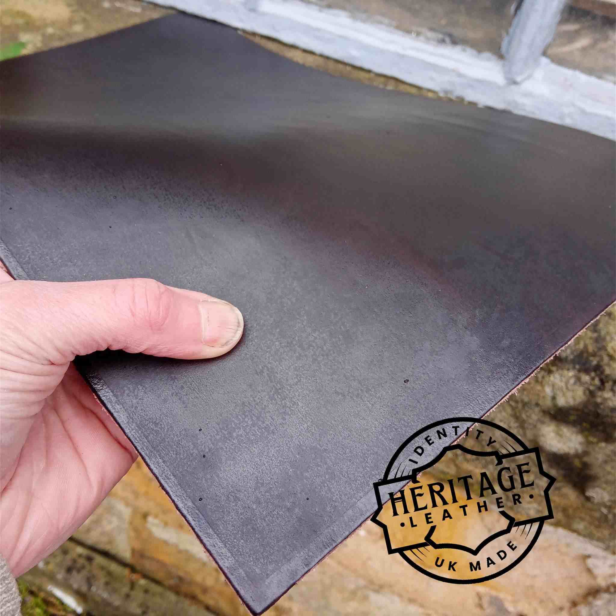 Bourneville A3 leather from our Heritage UK made leather collection ideal for making book covers, pouches, wrist cuffs, sheaths and more