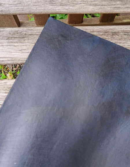 Blue A3 leather from our Heritage UK made leather collection ideal for making book covers, pouches, wrist cuffs, sheaths and more