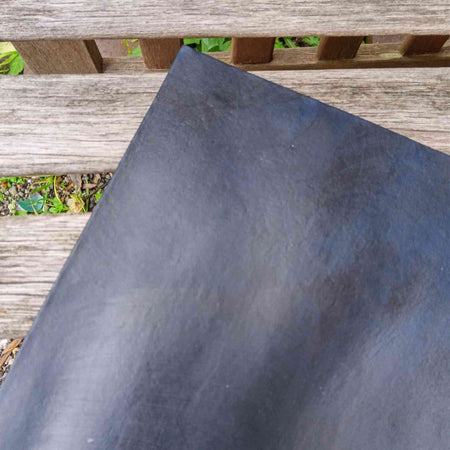 Blue A3 leather from our Heritage UK made leather collection ideal for making book covers, pouches, wrist cuffs, sheaths and more