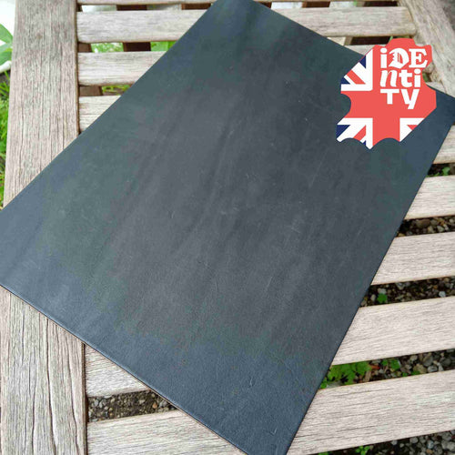 Load image into Gallery viewer, A3 - Specialist leather made with a rawhide centre, taken from the Heritage collection of leather sourced from the old Clayton&#39;s tannery in Chesterfield.  This leather is ideally suited for making knife and tool sheaths - once wet formed and dried it hardens to provide an extremely hard and tough protective casing.

