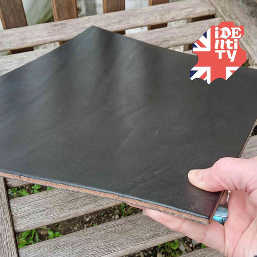 Load image into Gallery viewer, A3 - Specialist leather made with a rawhide centre, taken from the Heritage collection of leather sourced from the old Clayton&#39;s tannery in Chesterfield.  This leather is ideally suited for making knife and tool sheaths - once wet formed and dried it hardens to provide an extremely hard and tough protective casing.
