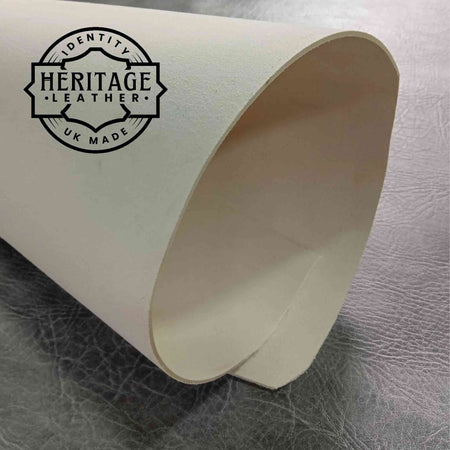 Made in the UK white alum tanned leather used for Napoleonic re-enactment, gymnastic equipment and more