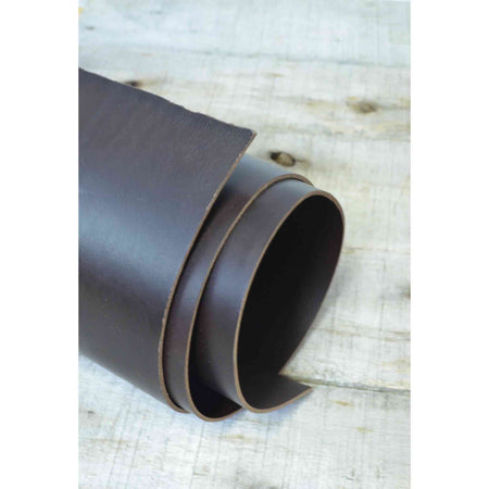 Dyed Veg Tan Shoulder - Dark Brown from Identity Leathercraft