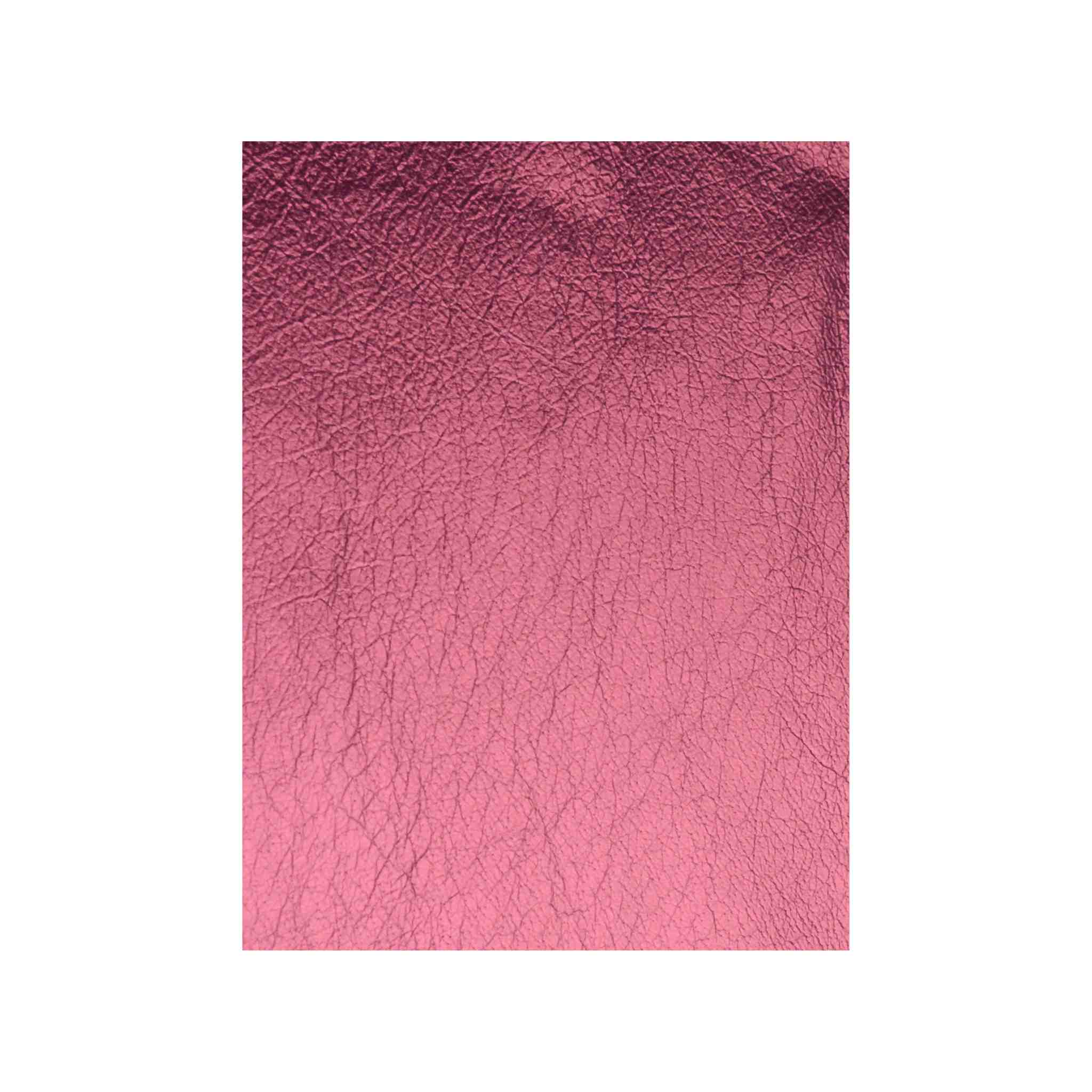 Pretty pink metallic foiled leather ideal for machine sewing for theatre, dance costume, dresses, garments and applique