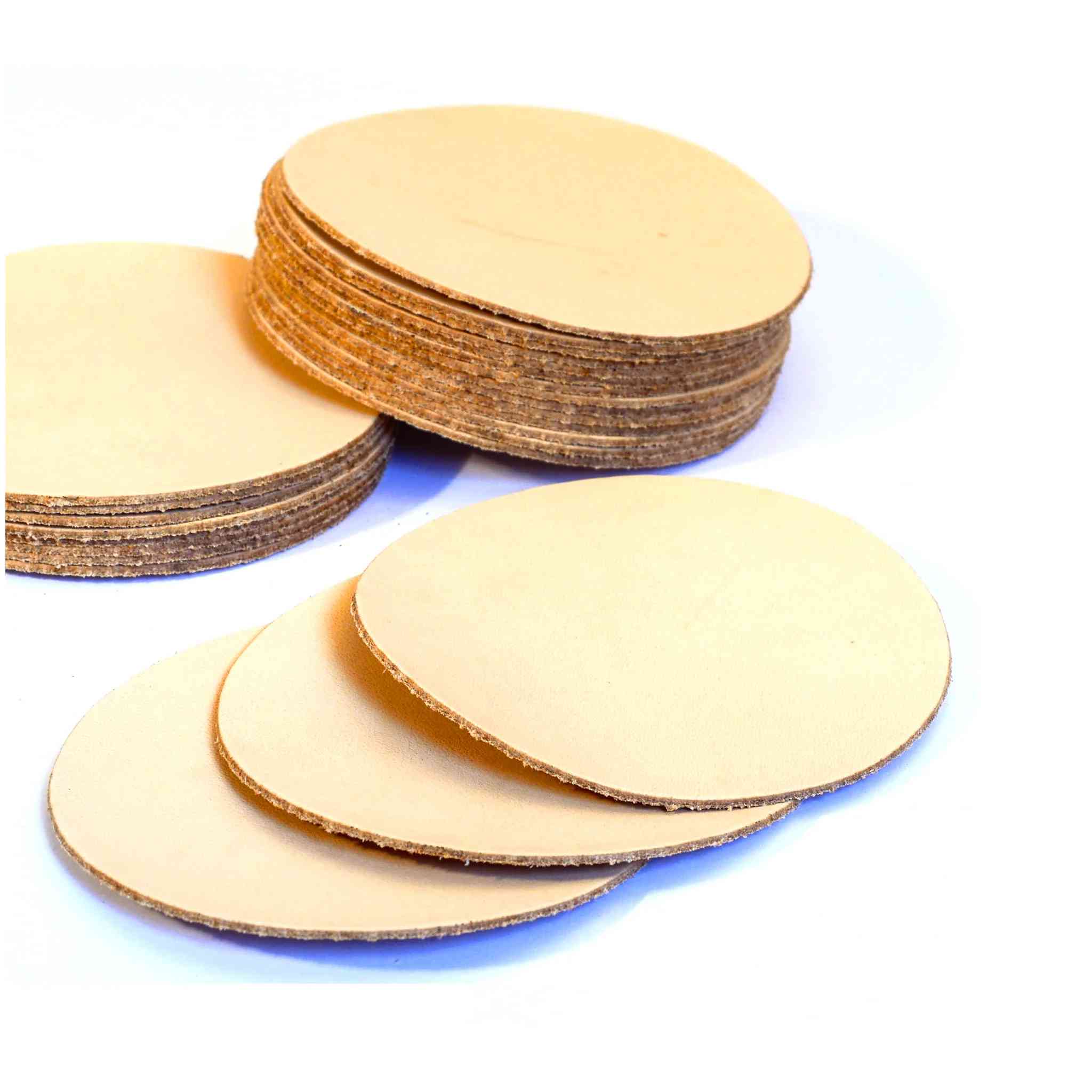 Economy Veg Tan Leather Coasters from Identity Leathercraft