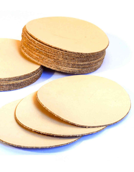 Economy Veg Tan Leather Coasters from Identity Leathercraft
