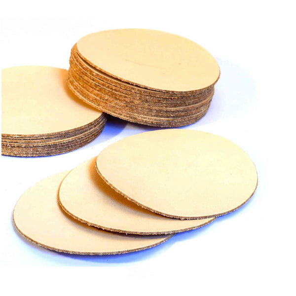 Economy Veg Tan Leather Coasters from Identity Leathercraft