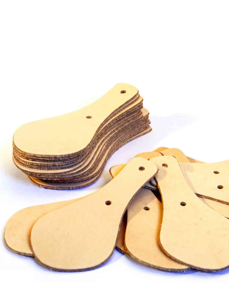 Economy Veg Tan Leather Keyring Oval from Identity Leathercraft