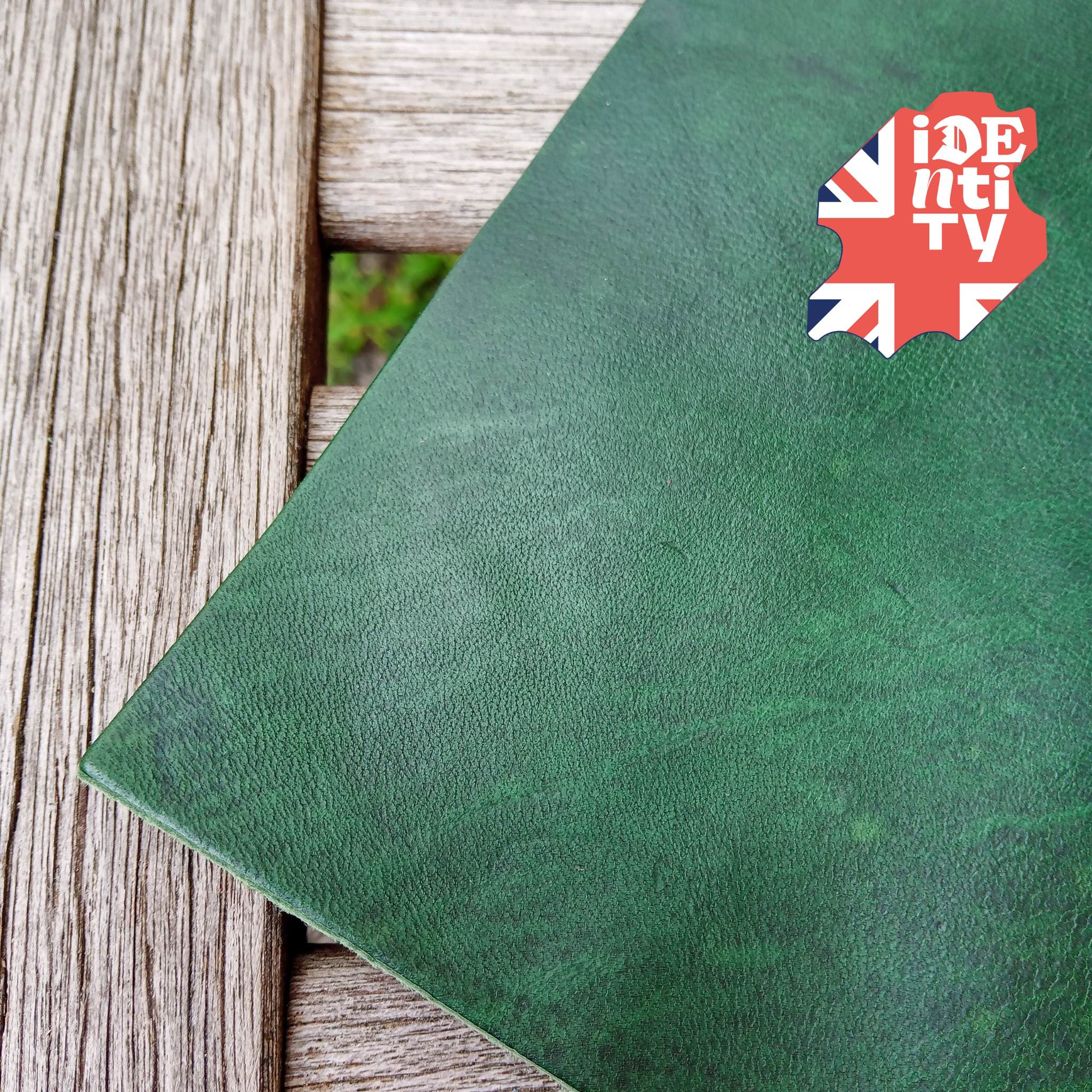 Green Heritage A3 vegetable tanned leather cuts taken from the Heritage collection of leather sourced from the old Clayton's tannery in Chesterfield.