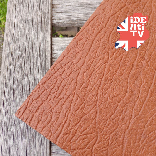 Load image into Gallery viewer, A3 cuts taken from the Heritage collection of leather sourced from the old Clayton&#39;s tannery in Chesterfield. Tan Coloured Textured Grain Leather - around 3-4mm   USES: knife/tool sheaths, arm-guards, straps, collars
