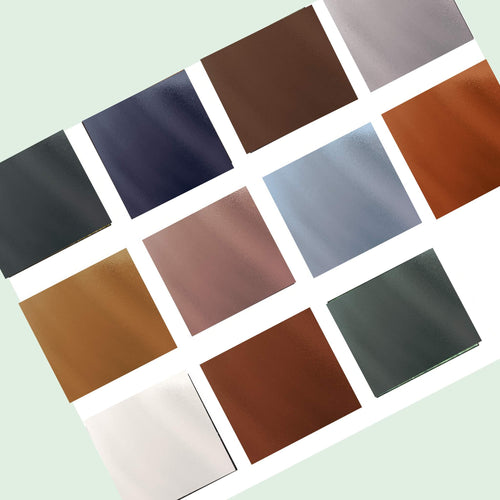 Load image into Gallery viewer, Shade card for Pearlised leather collection from Identity Leathercraft

