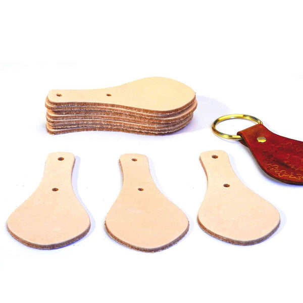 Premium Veg Tan Leather Keyring Oval from Identity Leathercraft