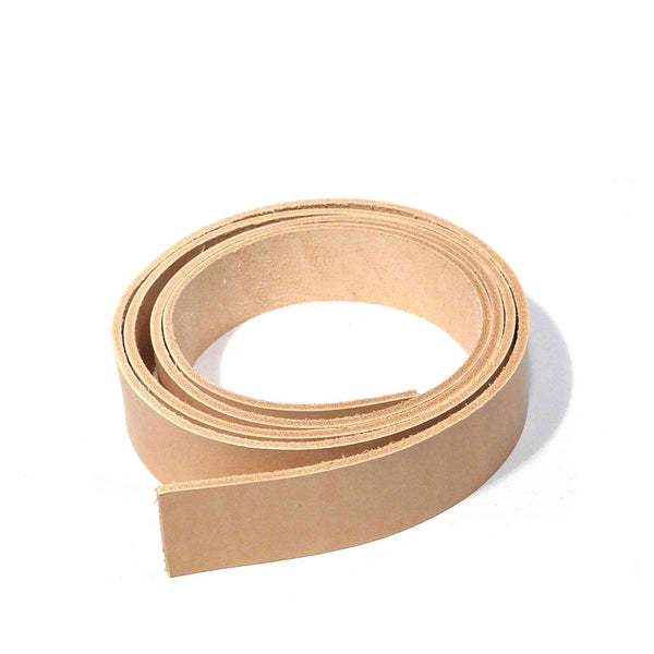 Undyed leather strip suitable for making belts and straps, can be dyed and tooled, carved or embossed available from Identity Leather Craft