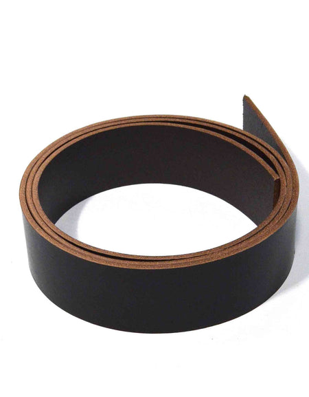 Dark Brown Dyed Veg Tan Cowhide Strip 3.0-3.5mm from Identity Leathercraft