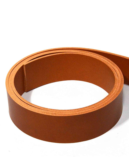 Mid Tan Dyed Veg Tan Cowhide Strip 3.0-3.5mm from Identity Leathercraft