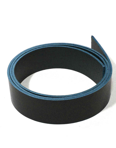 Navy Dyed Veg Tan Cowhide Strip 3.0-3.5mm from Identity Leathercraft