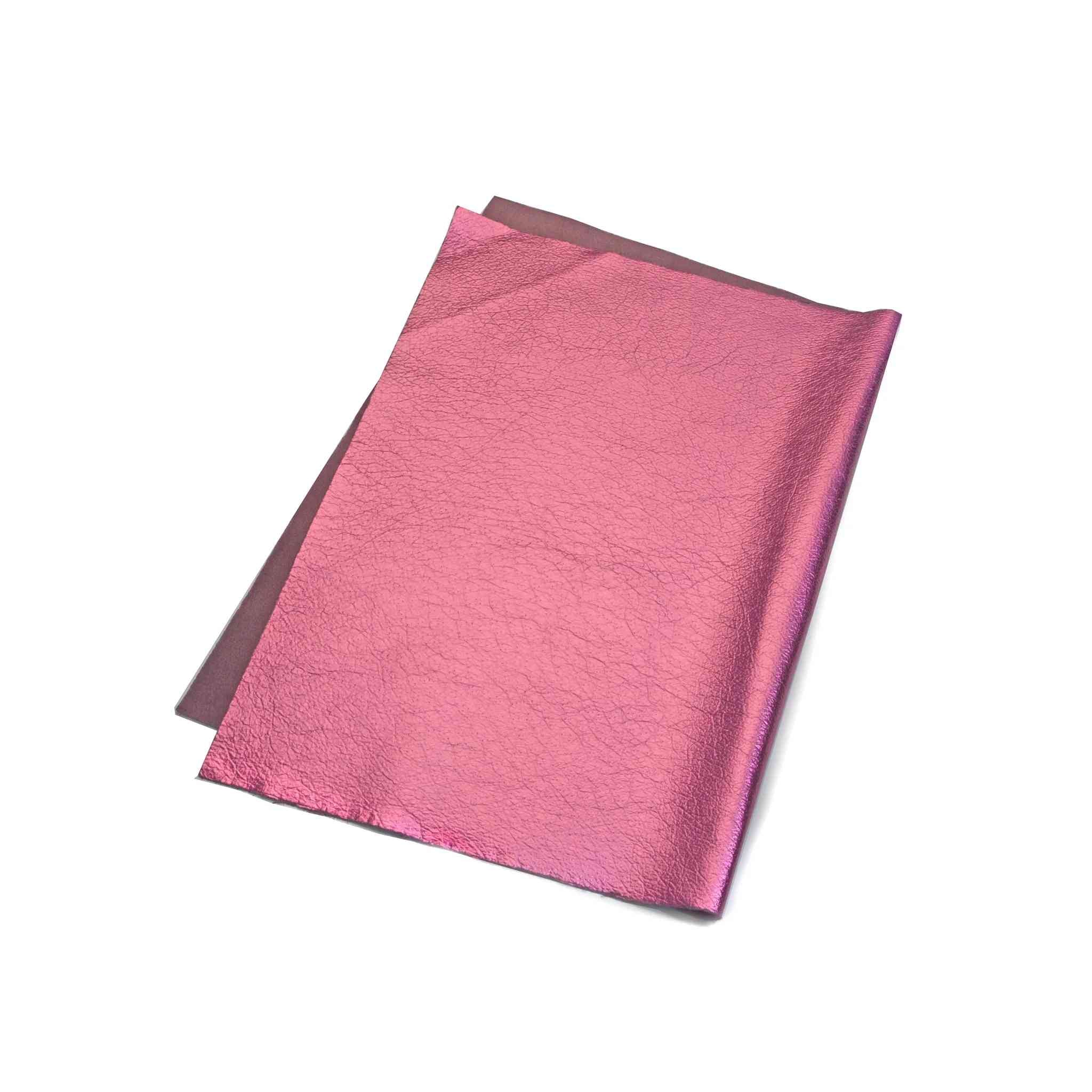 Bubblegum Pink Metallic Foil Leather from Identity Leathercraft