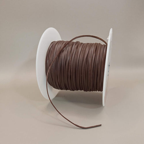 Load image into Gallery viewer, Brown Kangaroo Leather lace sold by the metre - super strong premium quality, genuine leather, for braiding, whip stitch, falconry.
