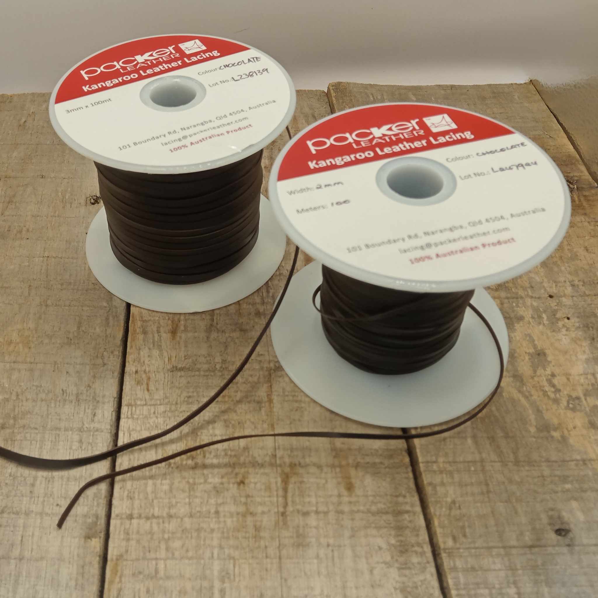 Dark Brown Kangaroo Leather lace sold by the metre - super strong premium quality, genuine leather, for braiding, whip stitch, falconry.