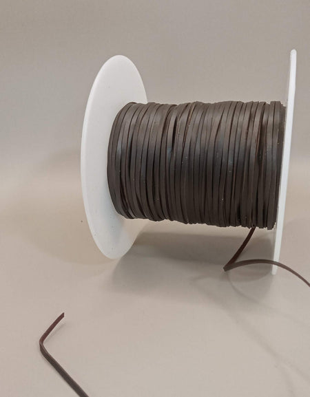 Dark Brown Kangaroo Leather lace sold by the metre - super strong premium quality, genuine leather, for braiding, whip stitch, falconry.
