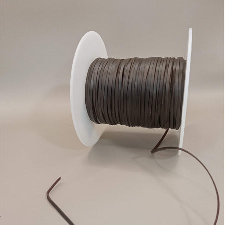Dark Brown Kangaroo Leather lace sold by the metre - super strong premium quality, genuine leather, for braiding, whip stitch, falconry.