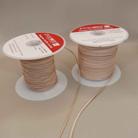 Natural Kangaroo Leather lace sold by the metre - super strong premium quality, genuine leather, for braiding, whip stitch, falconry.