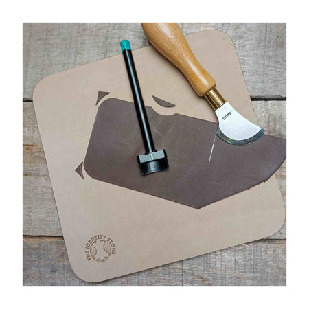 Leathercraft essential - Identity Leather cutting and stropping mat or pad for punching, cutting, stropping to protect tools from blunting.