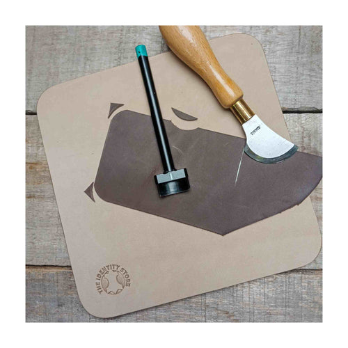 Load image into Gallery viewer, Leathercraft essential - Identity Leather cutting and stropping mat or pad for punching, cutting, stropping to protect tools from blunting.
