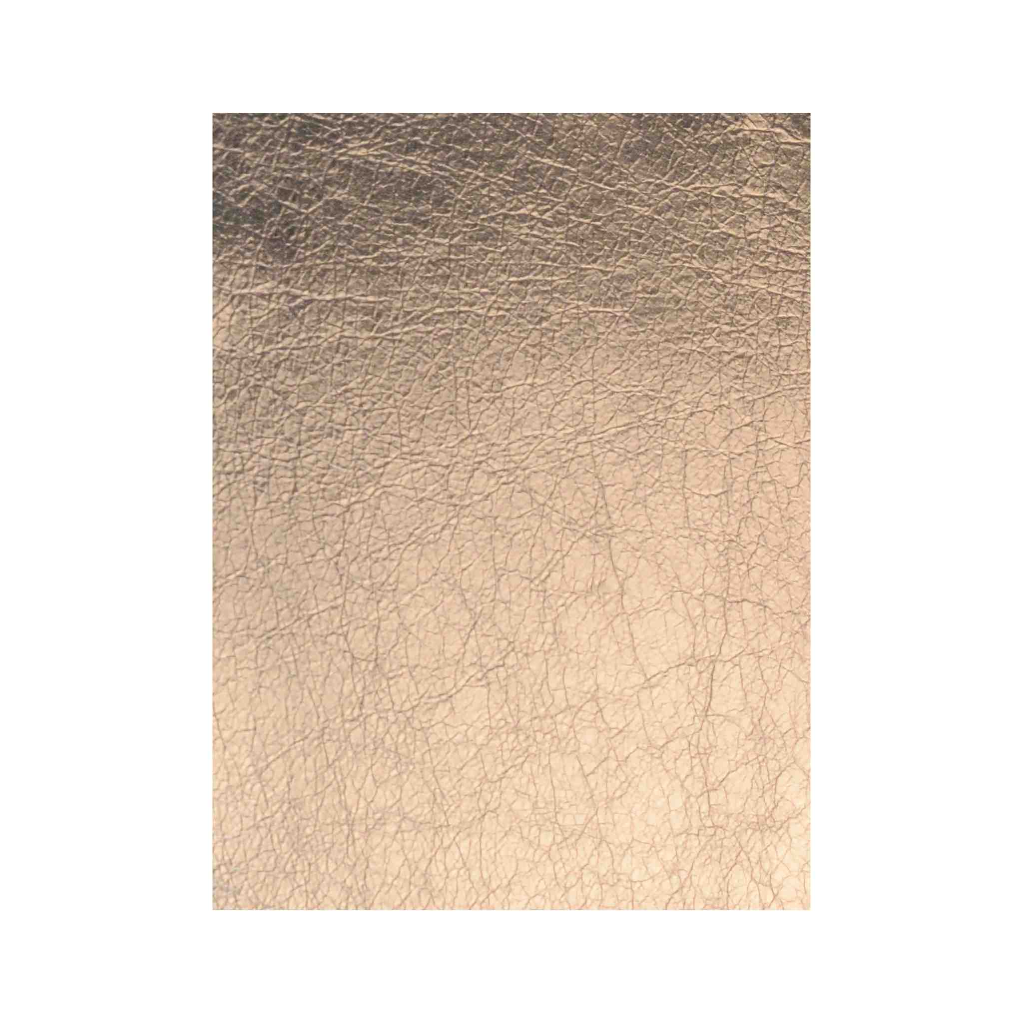 Texture Swatch - Champagne metallic foil soft leather for machine or hand sewing, costume, dance, sparkle