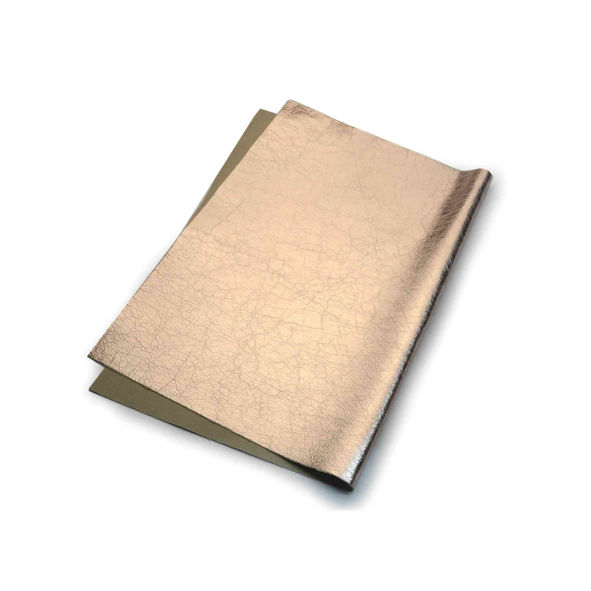 Champagne Metallic Foil Leather