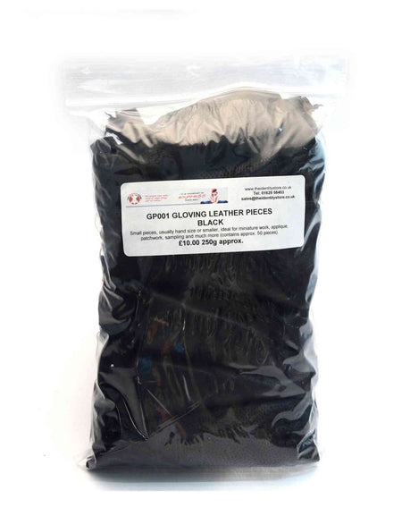 gloving leather black pieces